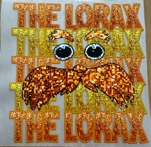 The Lorax faux sequin