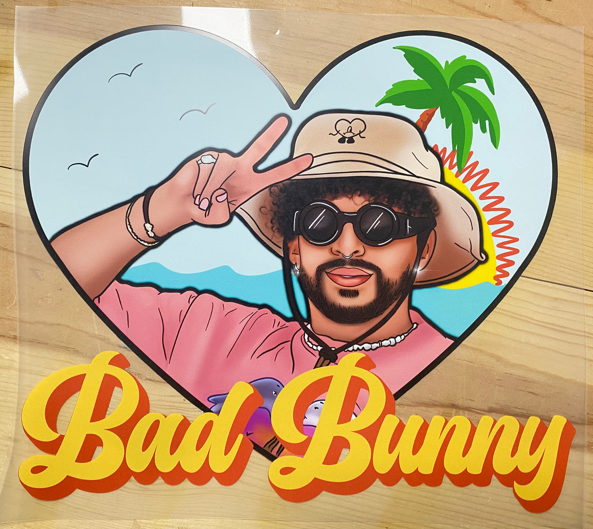 Bad Bunny Un Verano Heart – V&M Prints