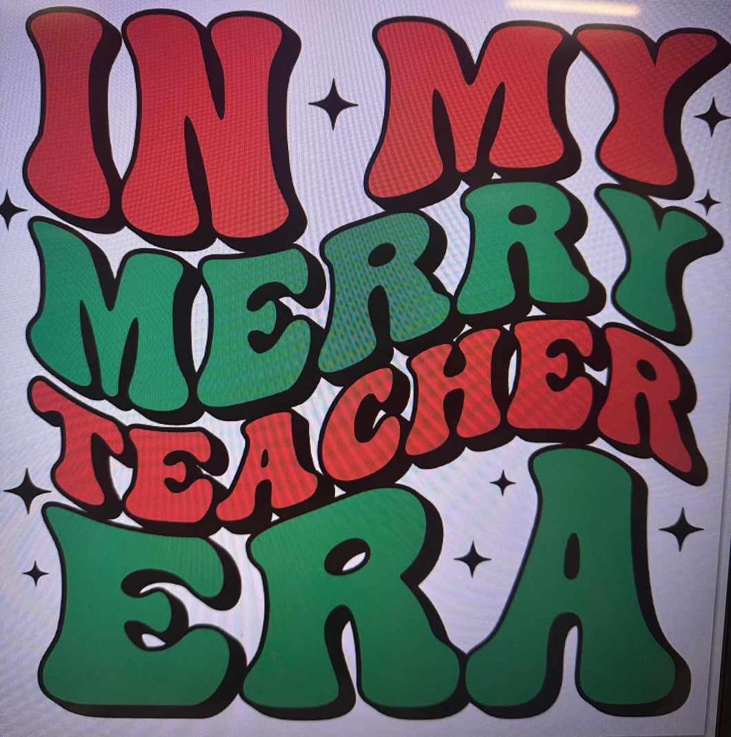 In my merry teacher era