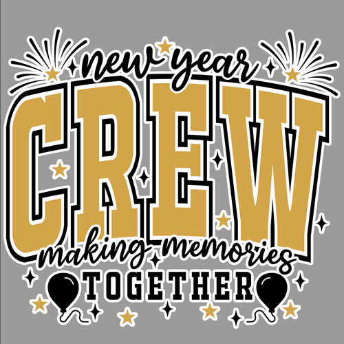 New Year crew white outline 2025