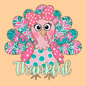 Thankful pink turkey