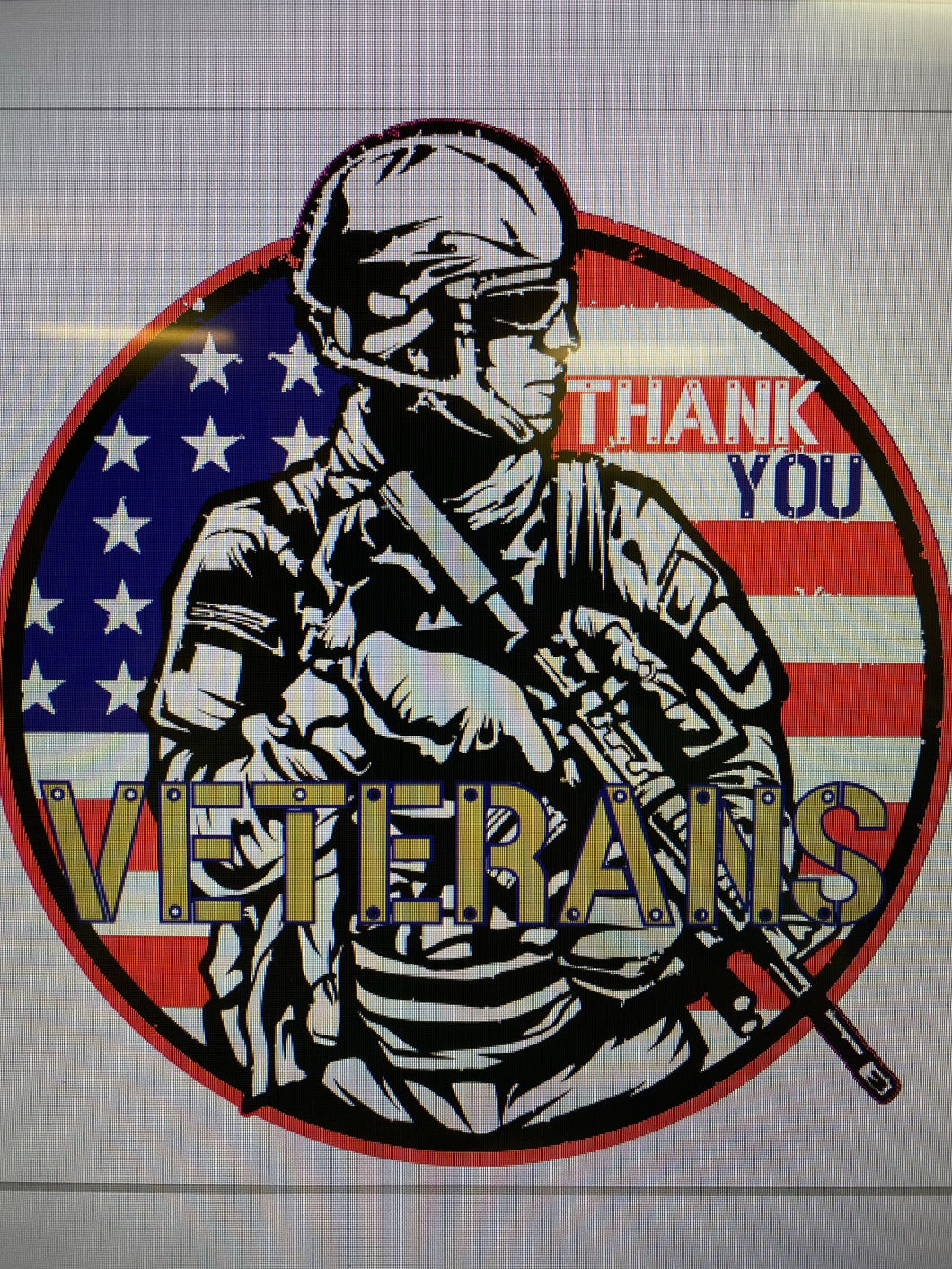Thank You Veterans circle