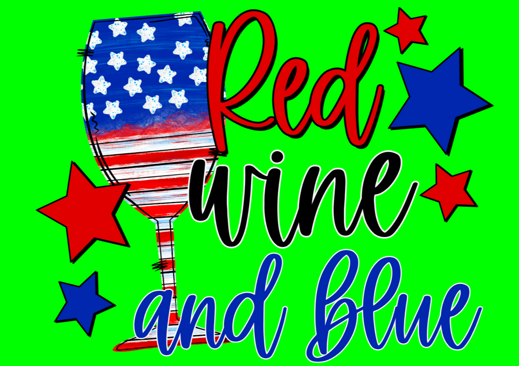 Red wine and blue