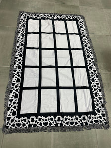 20 panel cow print sublimation blanket